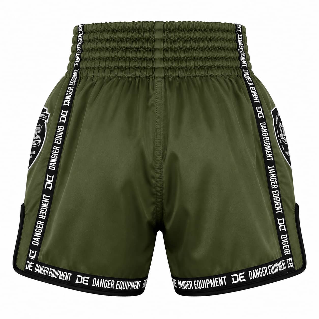 Calções Muay Thai e Kickboxing Danger verdes vista traseira