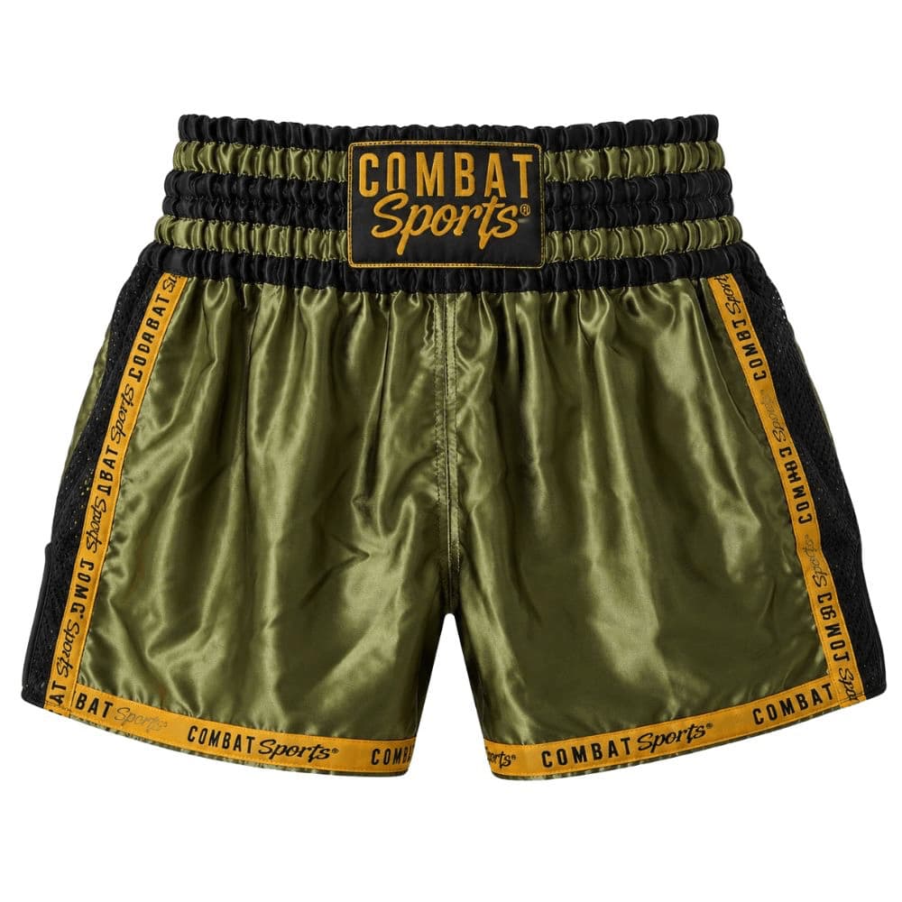 Calções ECO Combatsports verdes em cetim para crianças