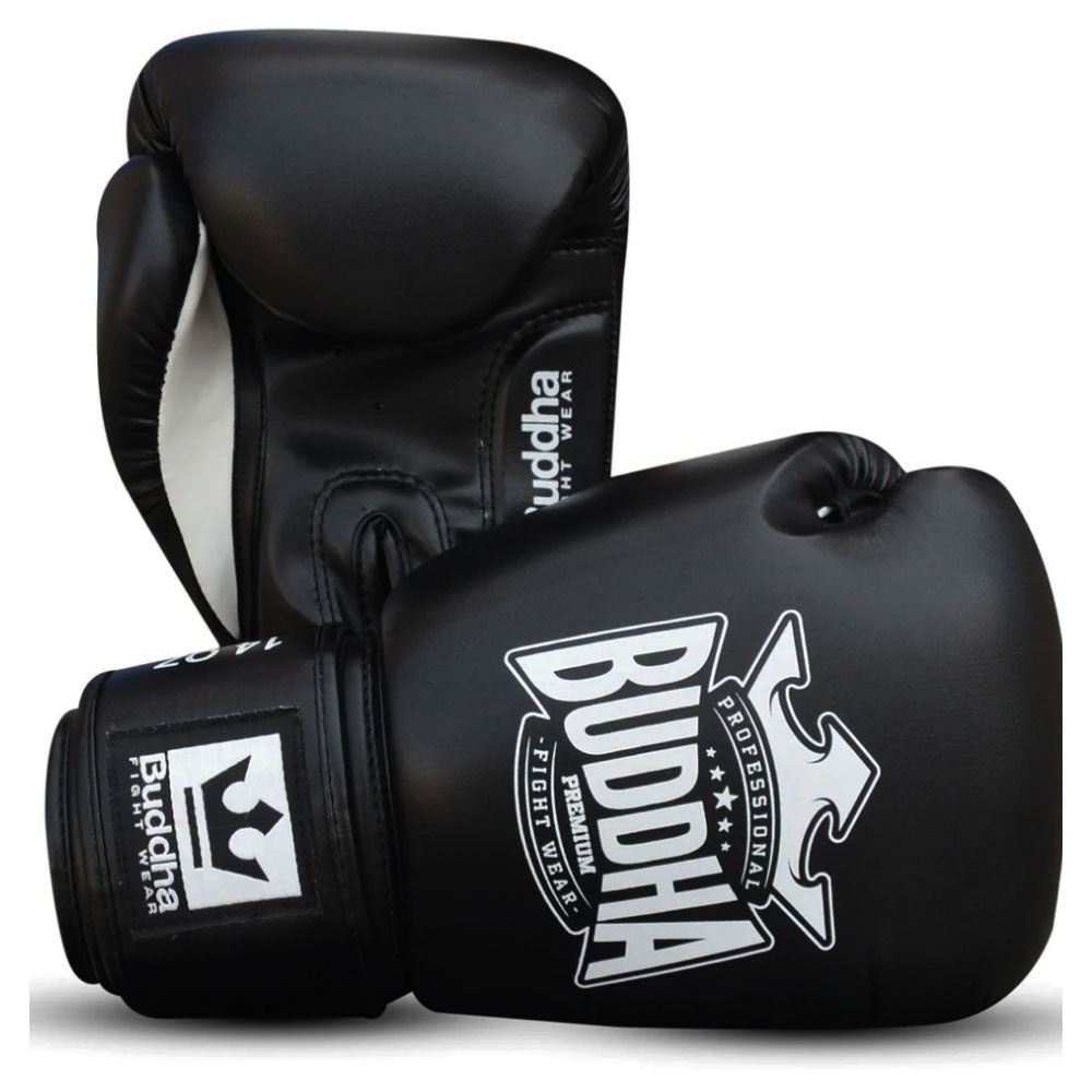 Luvas de Boxe, Kickboxing e Muay Thai, marca Buddha. De pele sintética.