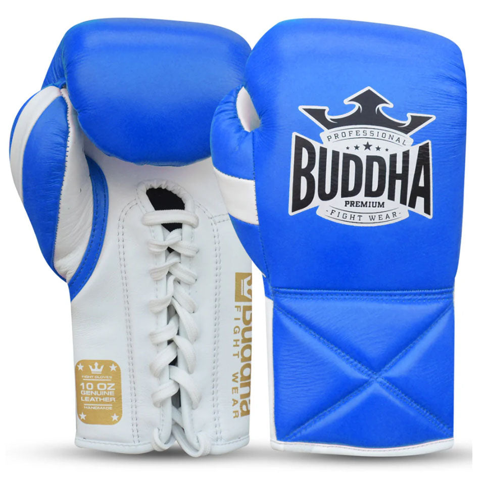 Luvas Buddha de Boxe, Kickboxing e Muay Thai , em pele, com atacador para competição profissional.