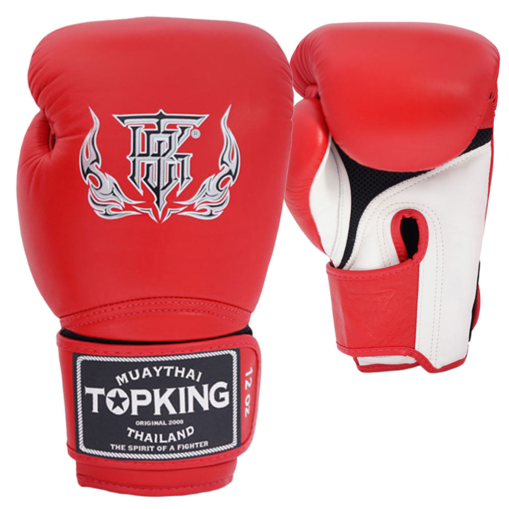 Luvas Top King, em pele, de Kickboxing e Muay Thai. Qualidade de topo. Fabricadas na Tailândia.
