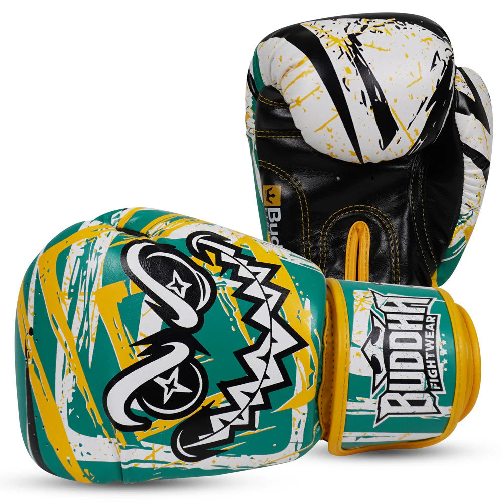 Luvas de Boxe, Kickboxing e Muay Thai para criança- BUDDHA. Fabricadas em couro sintético de alta qualidade.