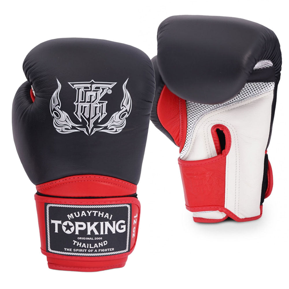 Luvas de Boxe, Kicboxing e Muay Thai TOP KING. Luvas de pele genuína, fabricadas na Tailândia. Durabilidade, conforto e qualidade.