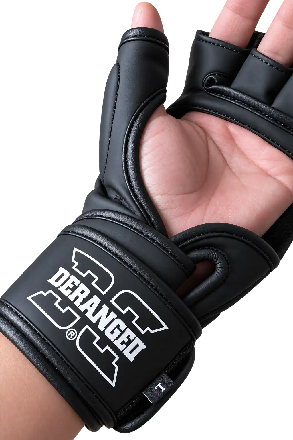 Luvas de sparring Deranged, detalhe do reforço no polegar