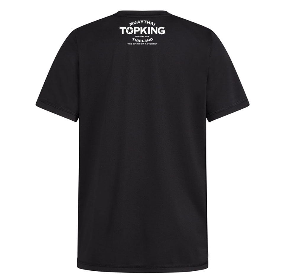 T-Shirt TOP KING preta. 100 % algodão. Para os amantes dos desportos de combate.