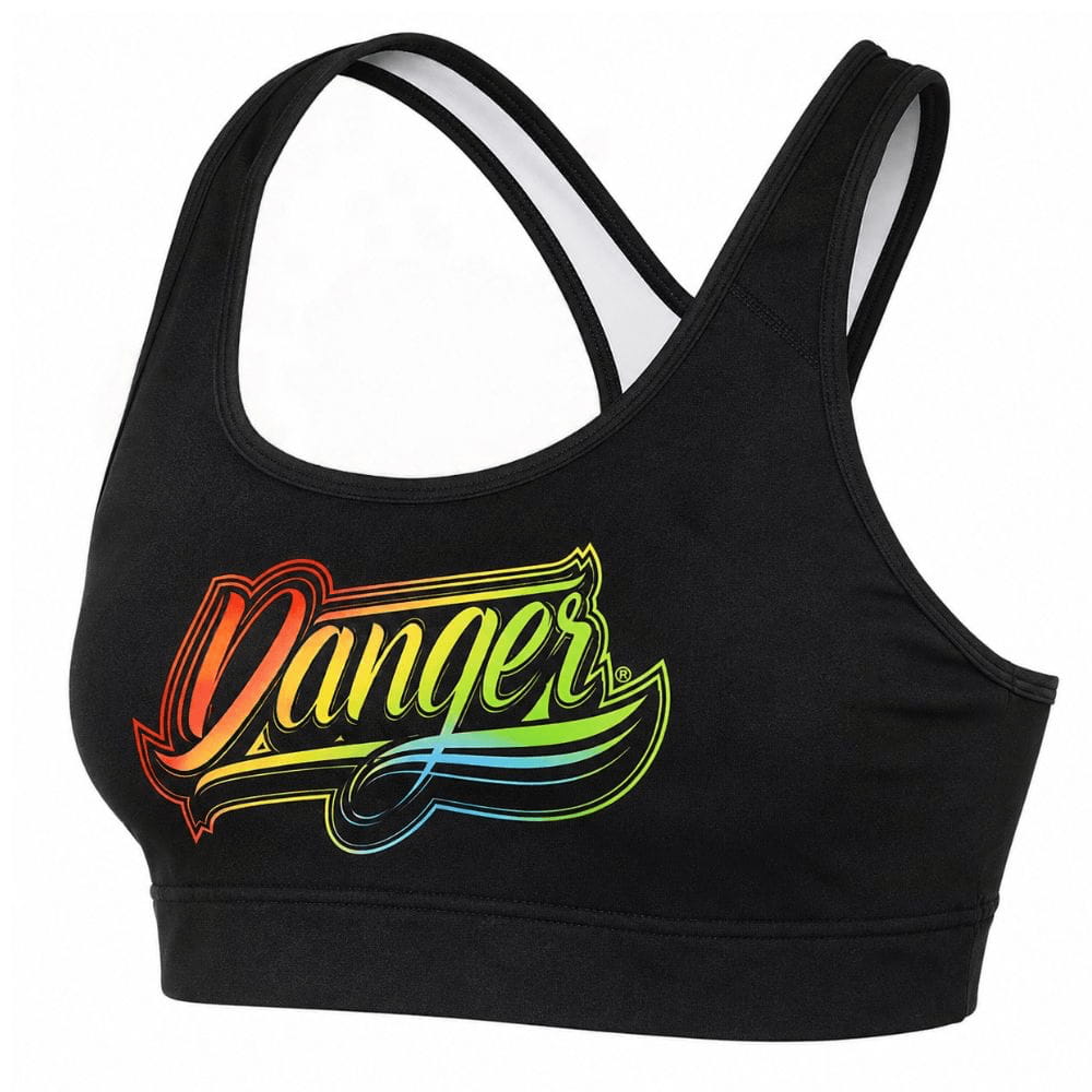 Top desportivo Danger Equipment com vista de perfil