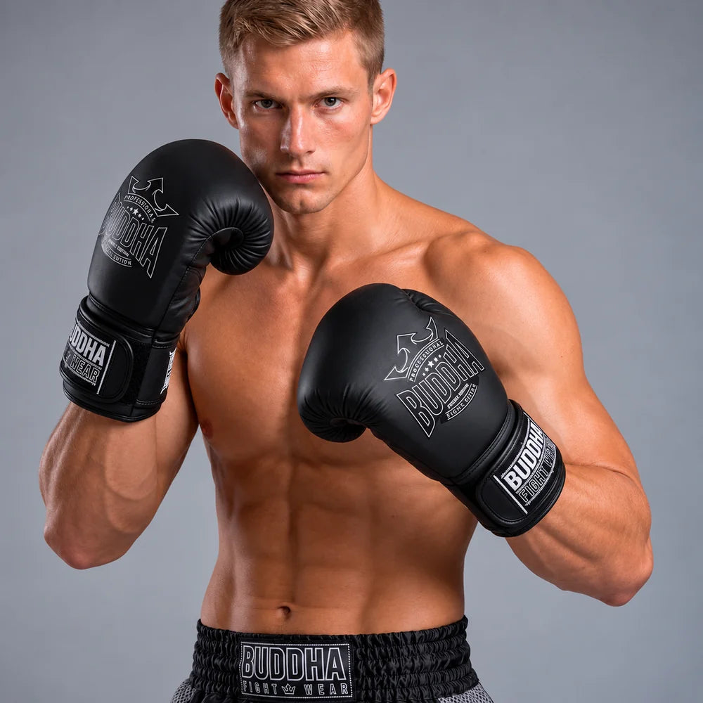 Luvas de Boxe BUDDHA HELLHORN em treino de Boxe, Kickboxing e Muay Thai