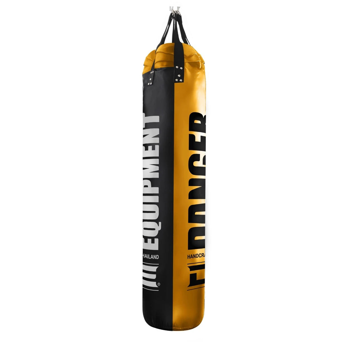 Saco de Boxe DANGER de 180 cm, amarelo e preto, para treinos de Boxe, Kickboxing e Muay Thai